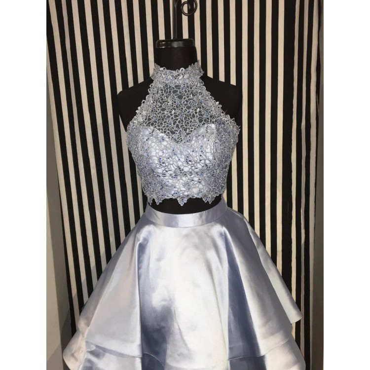 silver two piece dress