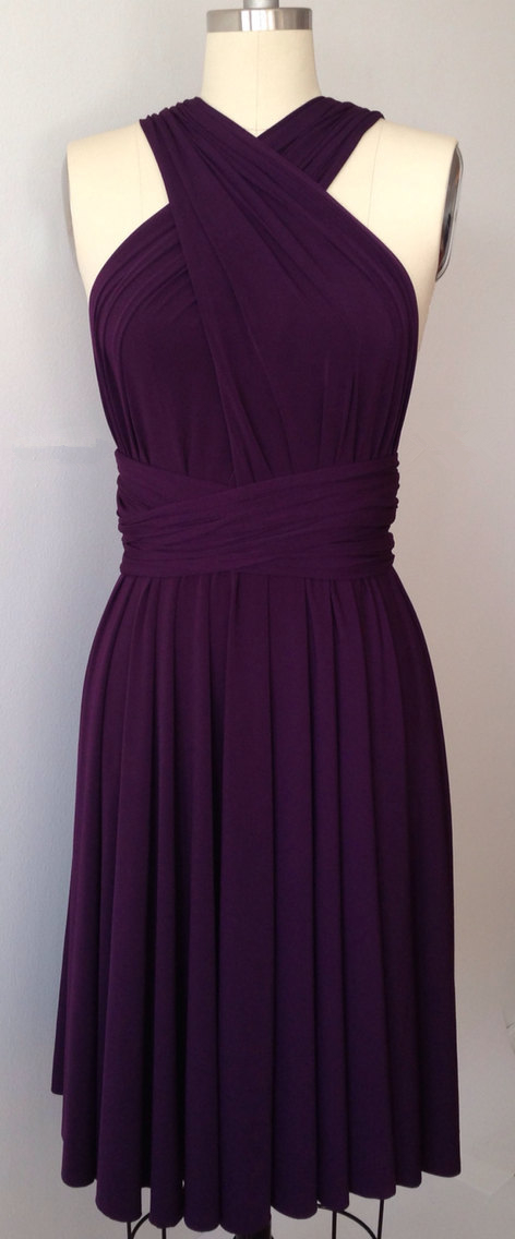 Dark Purple Convertible Dress