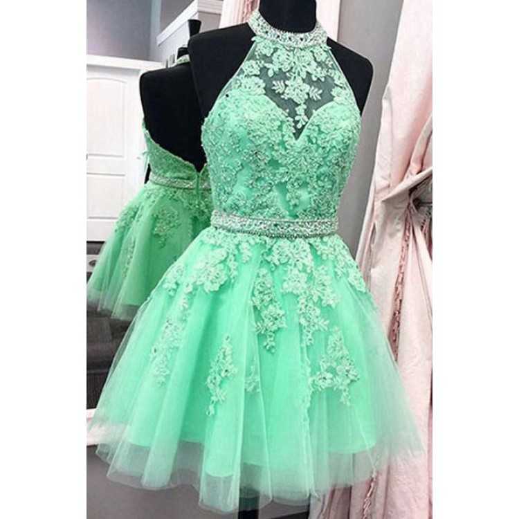 Green Princess Prom Dress