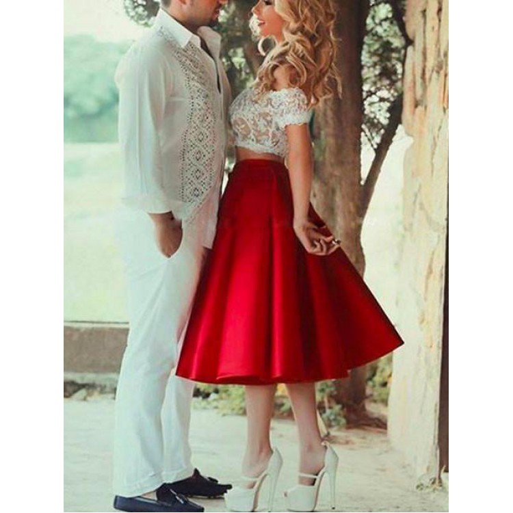 short red prom dresses
