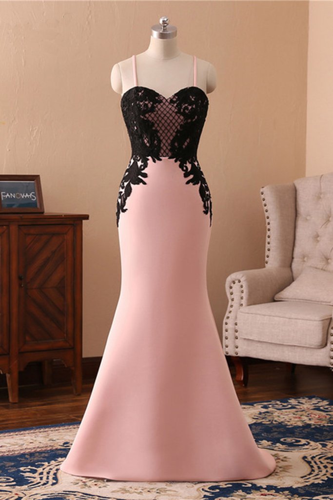 Half-and-Half Pink and Black Dress - Pastelshades