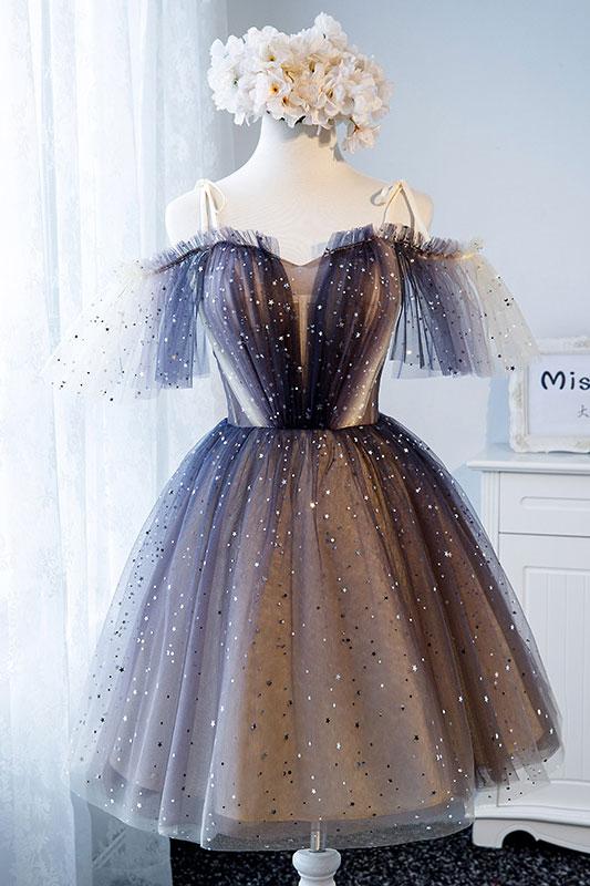 Short tulle prom store dresses