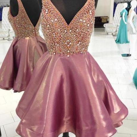 Sleeveless V-neck Crystal Pearl 8th Grade Graduation Gown Shirtless ...